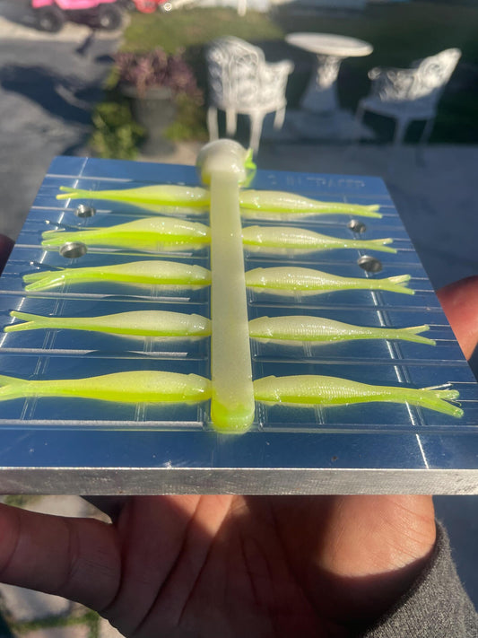 2" Tracer Shad-Electric Chicken