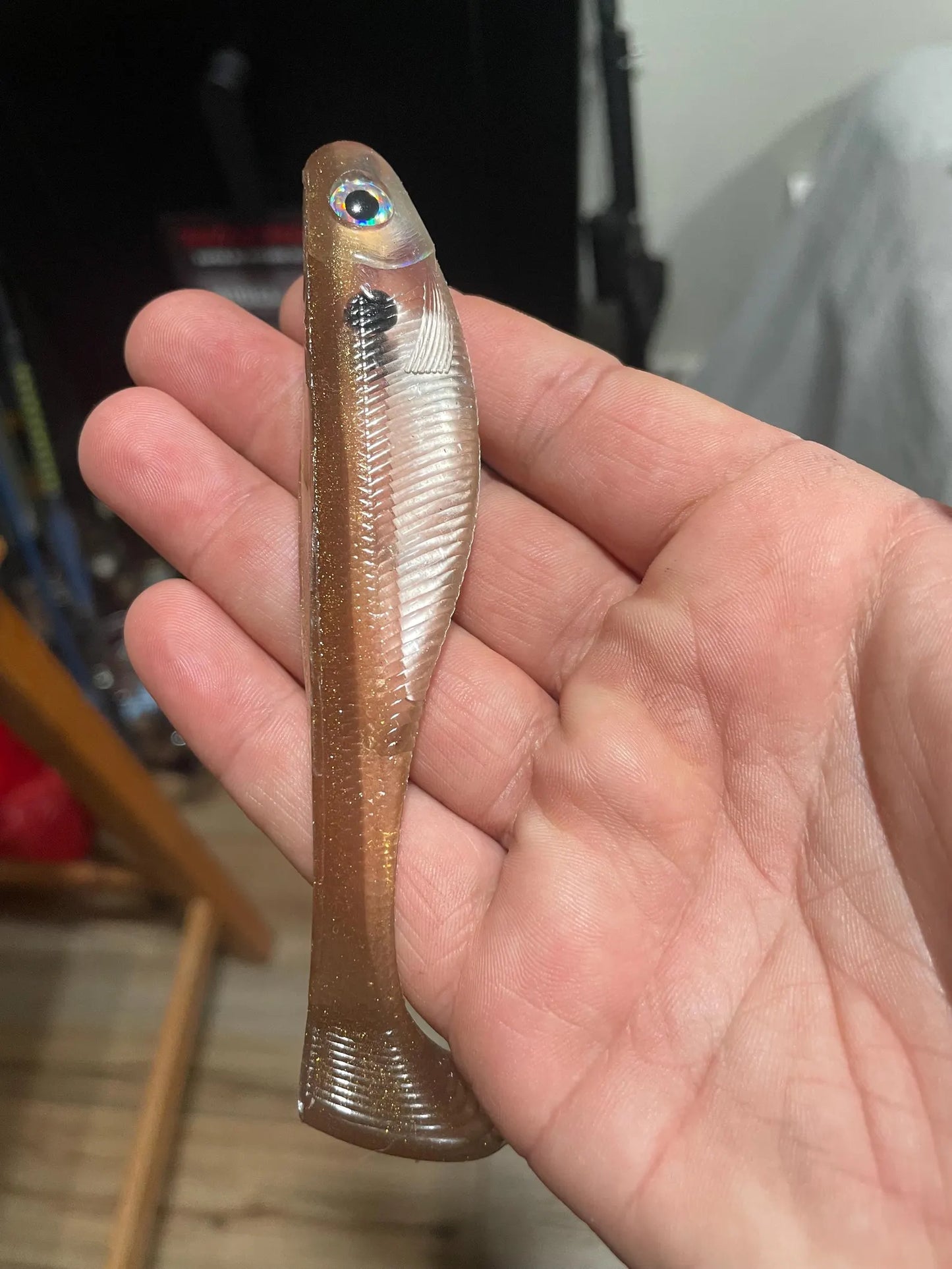 5" Shad- Gold Gizzard