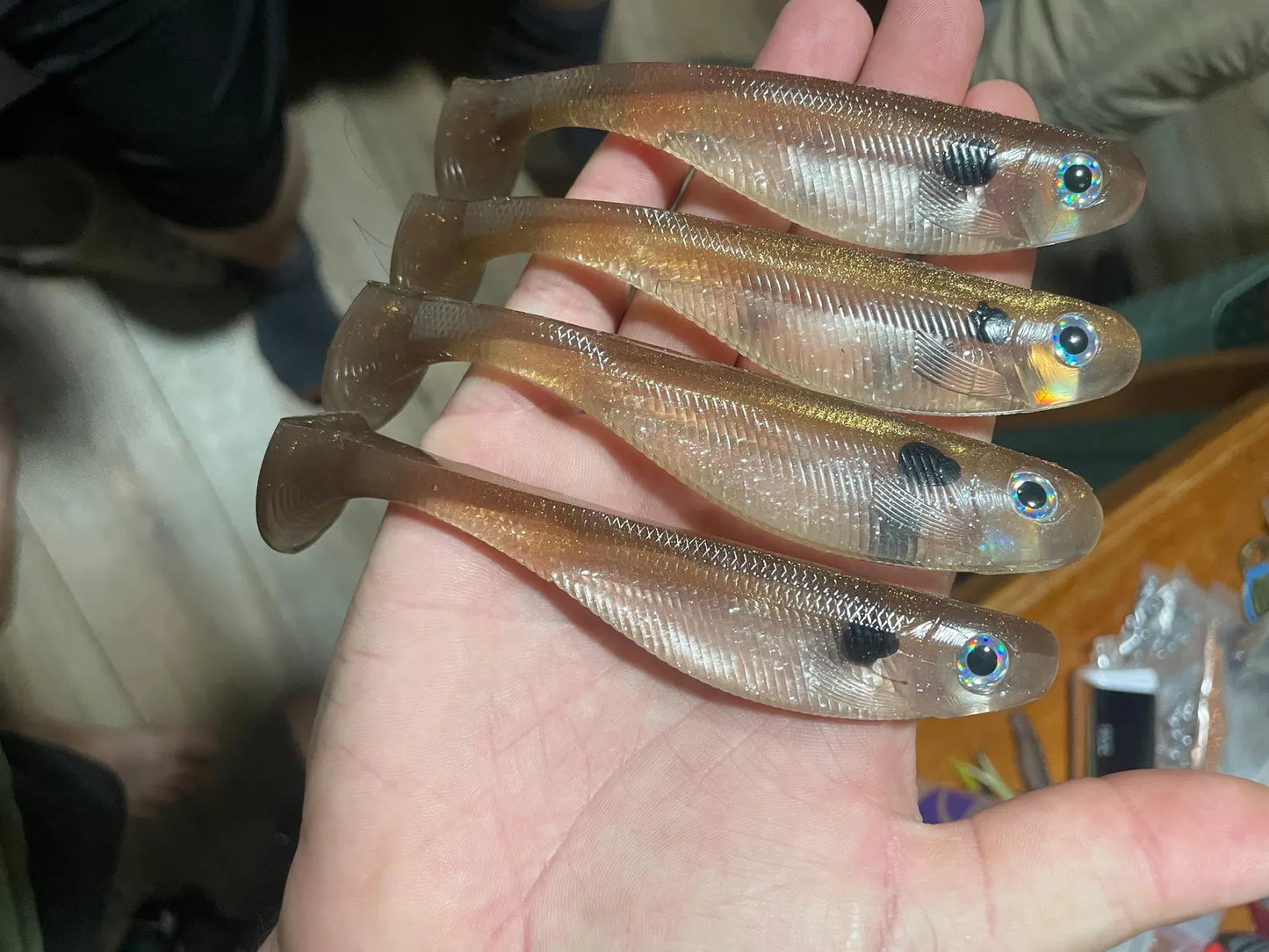 5" Shad- Gold Gizzard