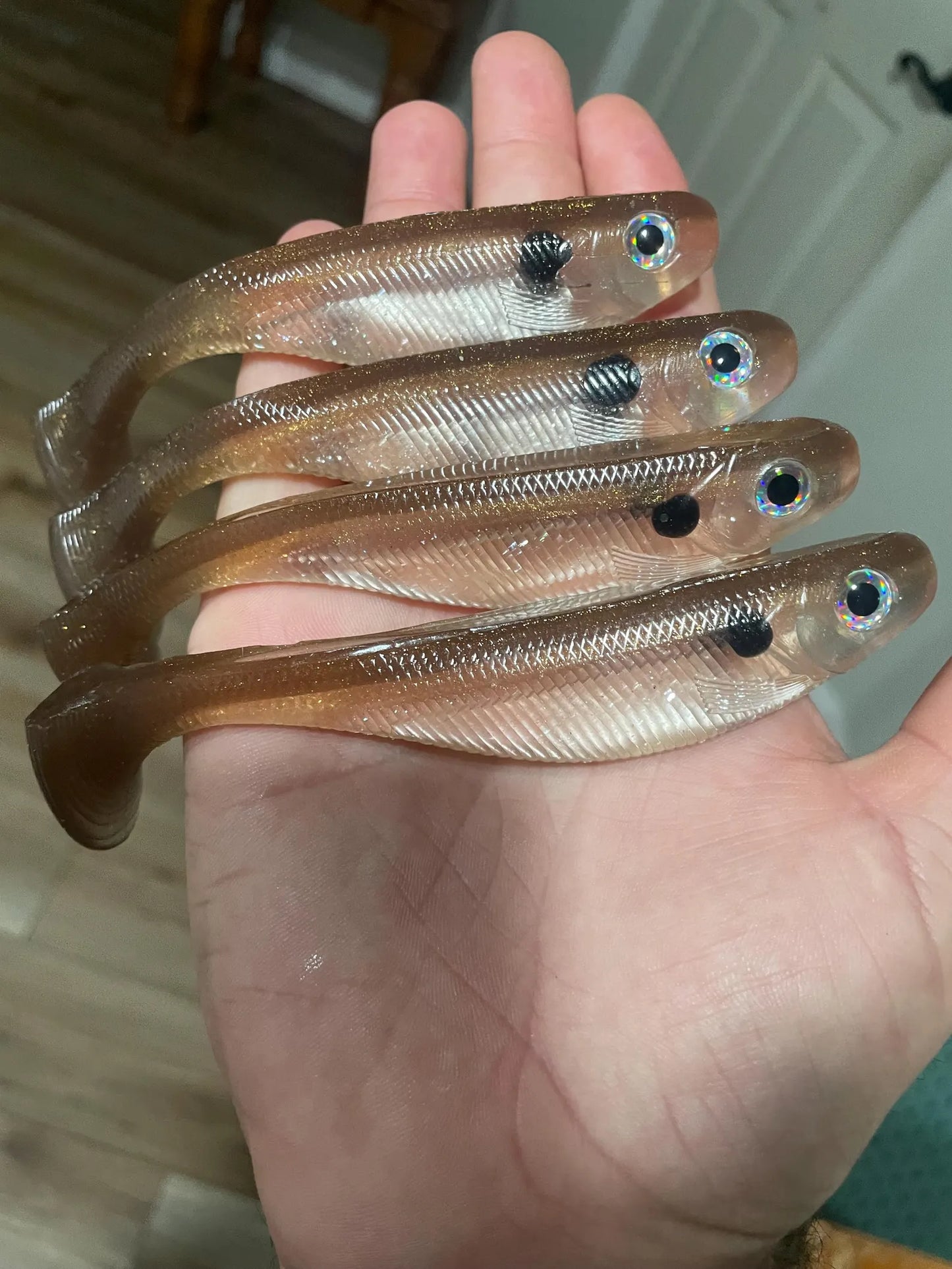 5" Shad- Gold Gizzard
